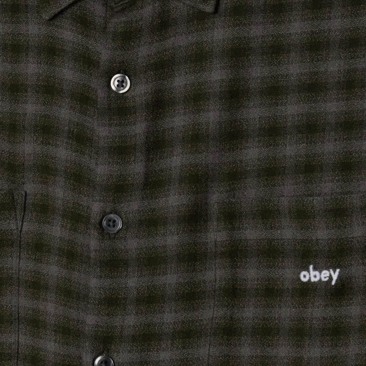 Obey Clarence Long Sleeve Shirt - Kombu Green - Image 3