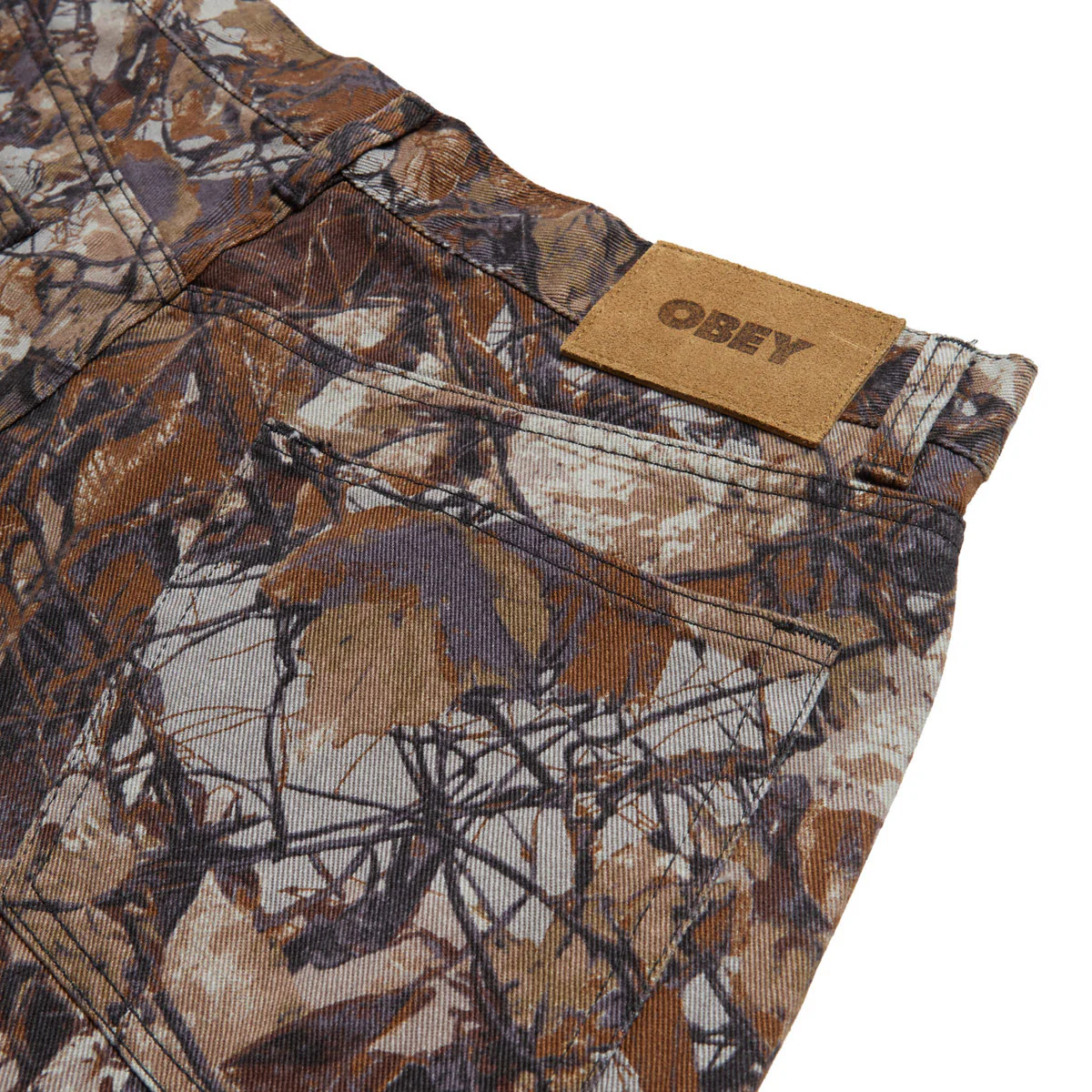 Obey Classic Baggy Denim Jeans - Fence Camo Multi - Image 5