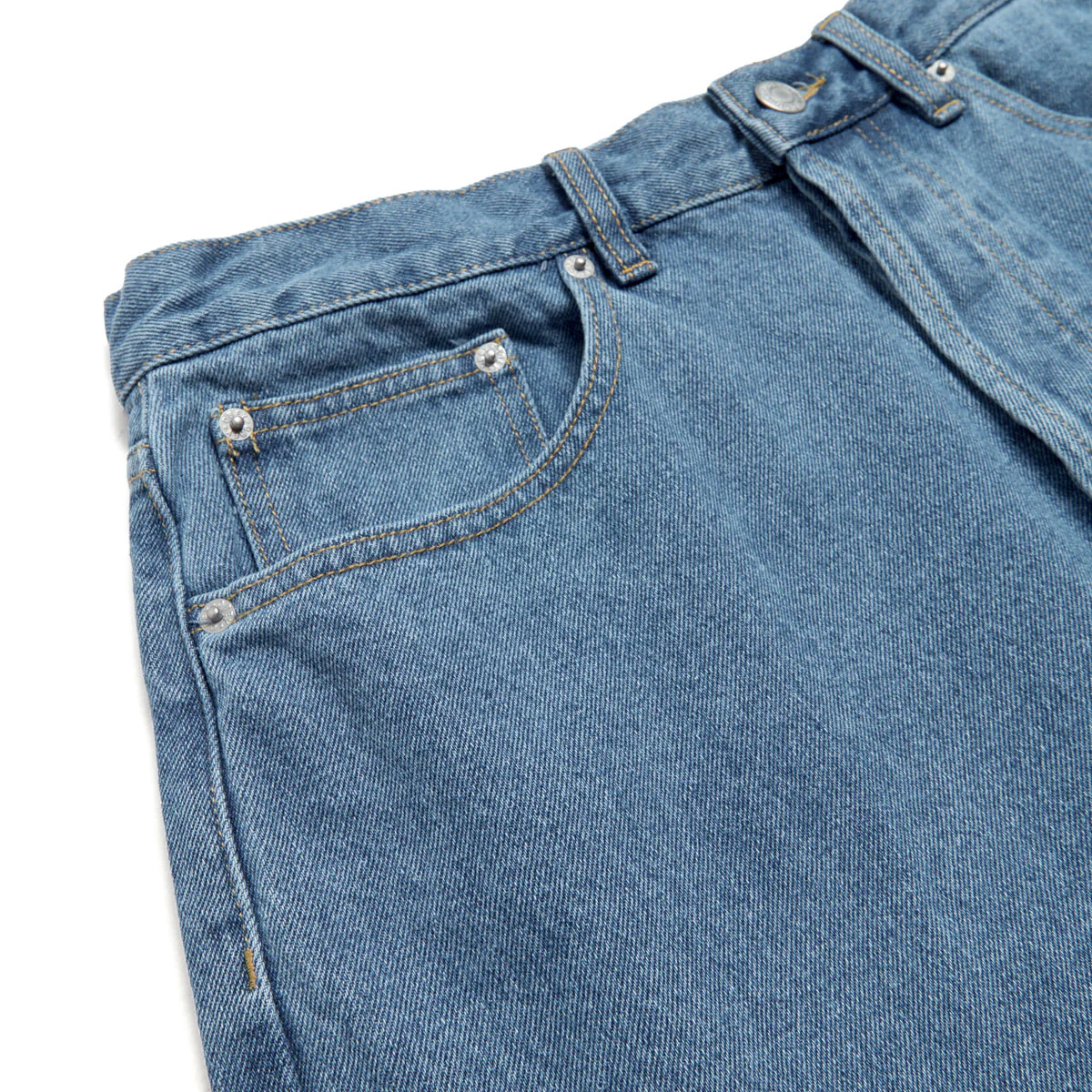 Obey Classic Baggy Denim Jeans - Medium Stonewash Light Indigo - Image 4