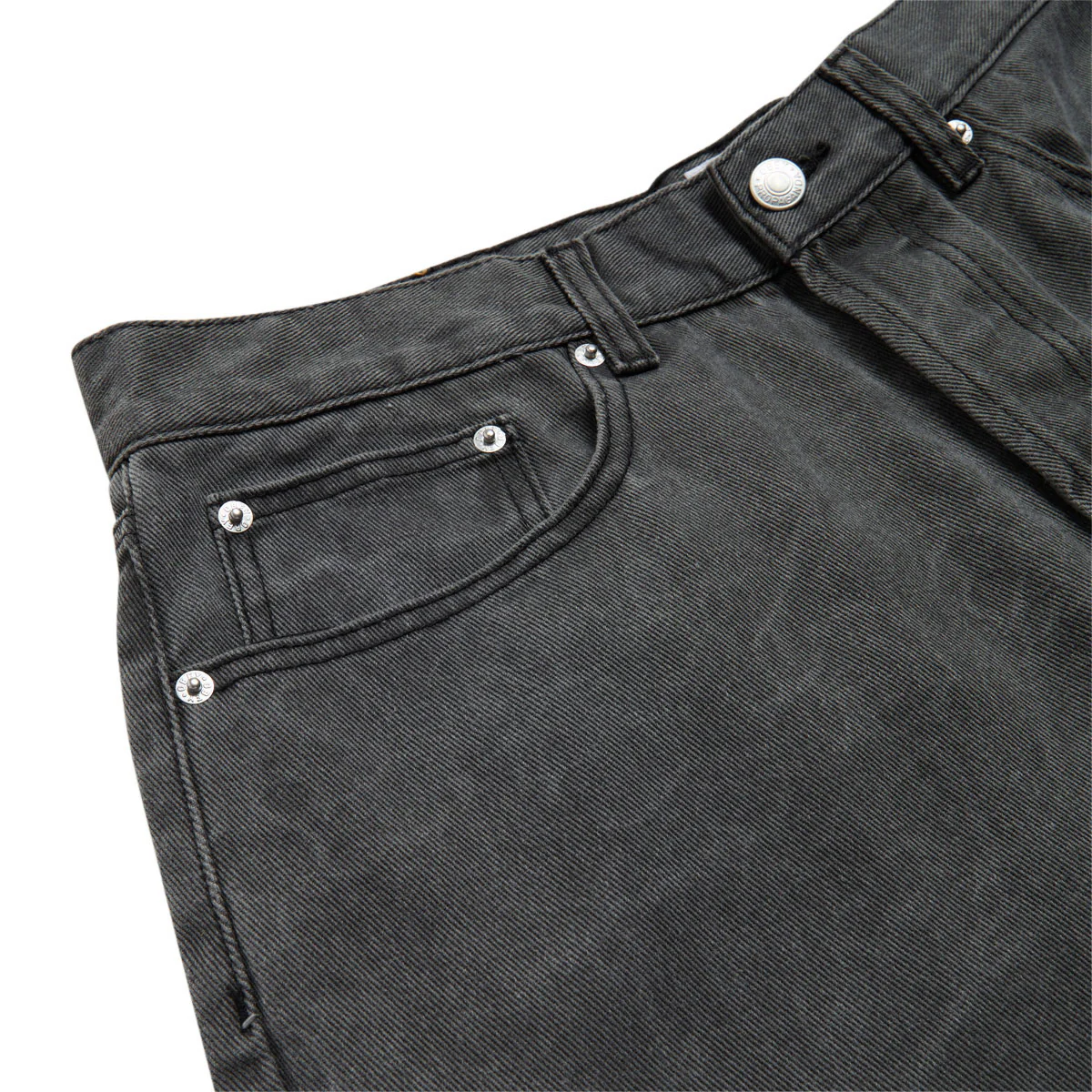 Obey Classic Wrinkle Baggy Denim Jeans - Black Wrinkle Wash - Image 4