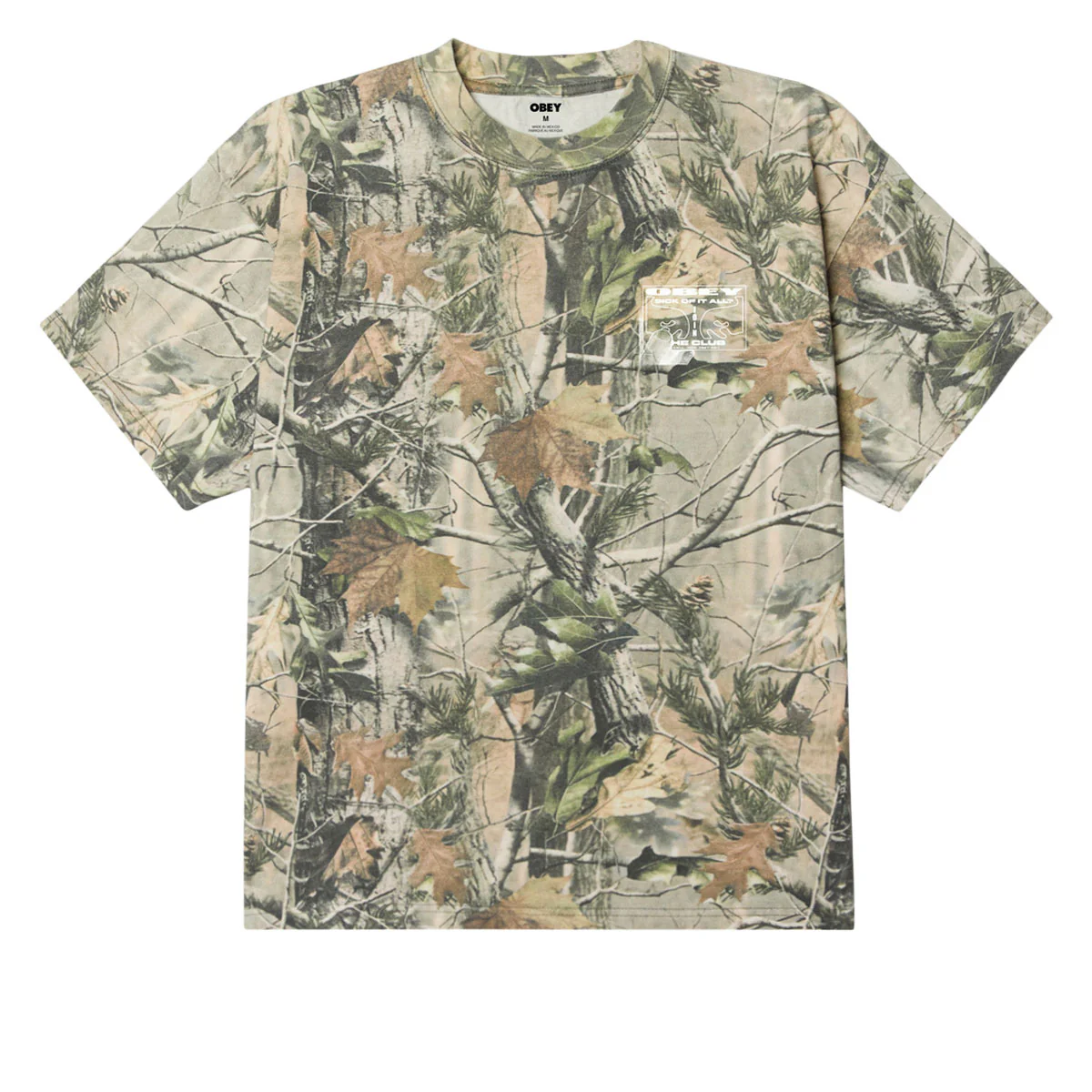Obey Club T-Shirt - Leaf Camo - Image 2