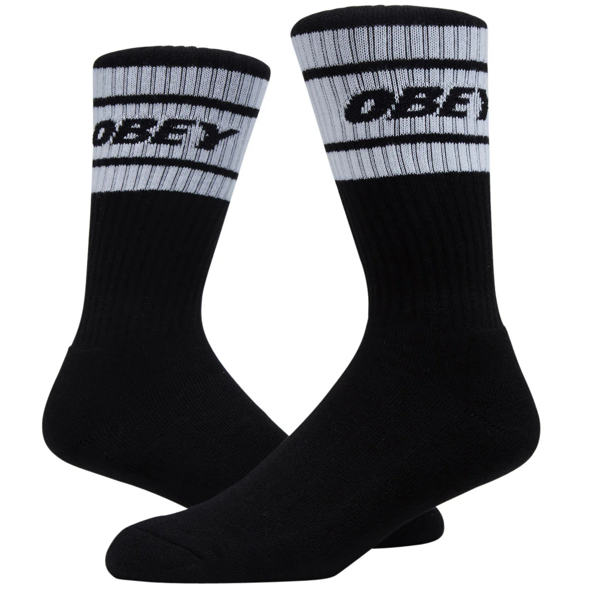 Obey Cooper II Socks - Black/White - Image 2