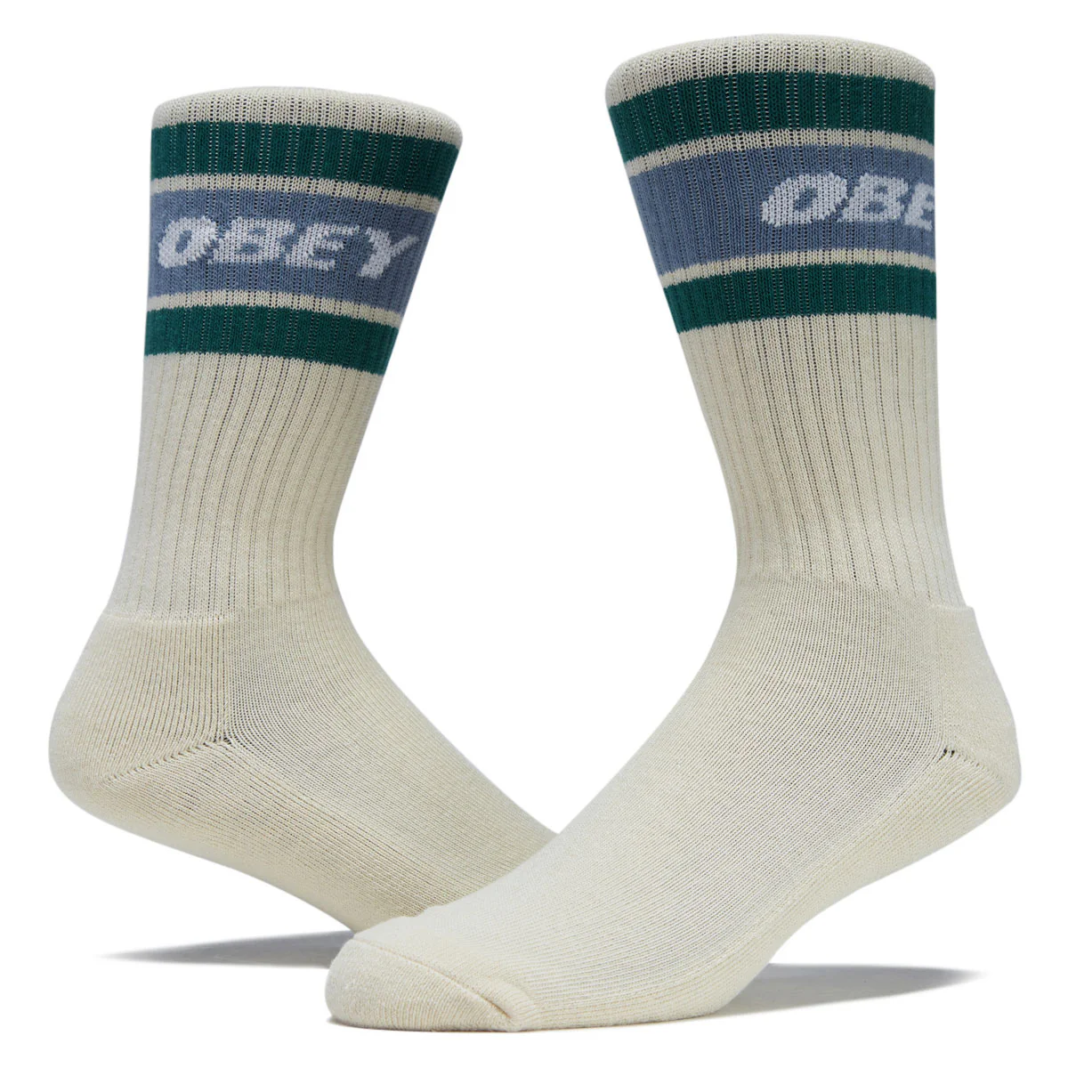 Obey Cooper II Socks - Unbleached/Ashleigh Blue - Image 2