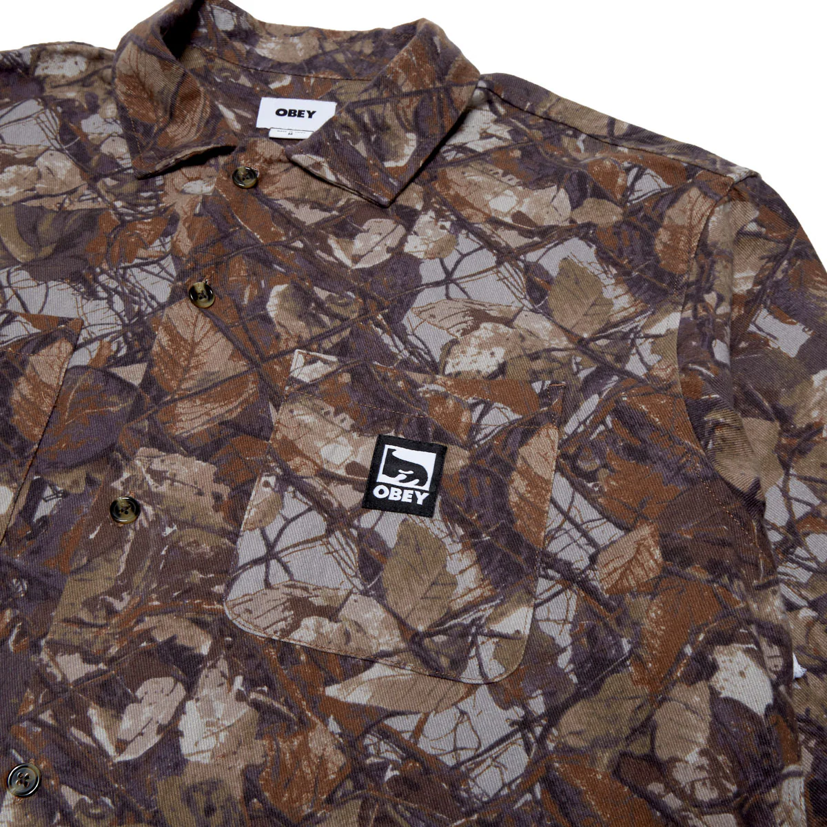 Obey Fence Camo Long Sleeve Shirt - Fence Camo Multi - Image 3