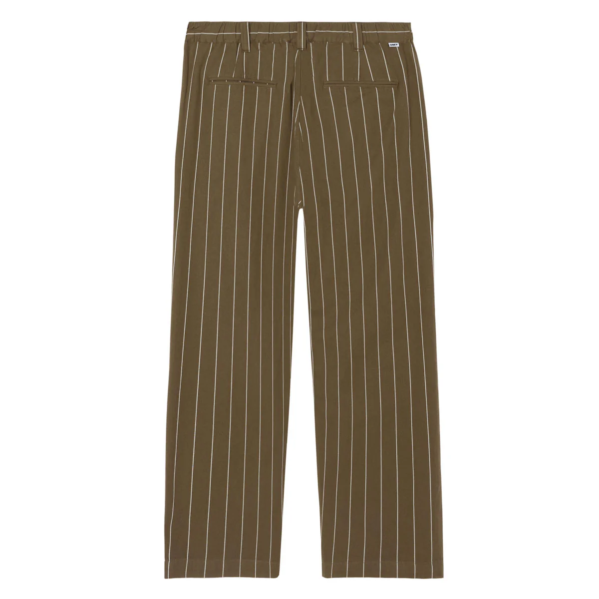 Obey Foster Pleated Stripe Pants - Canteen Multi - Image 4