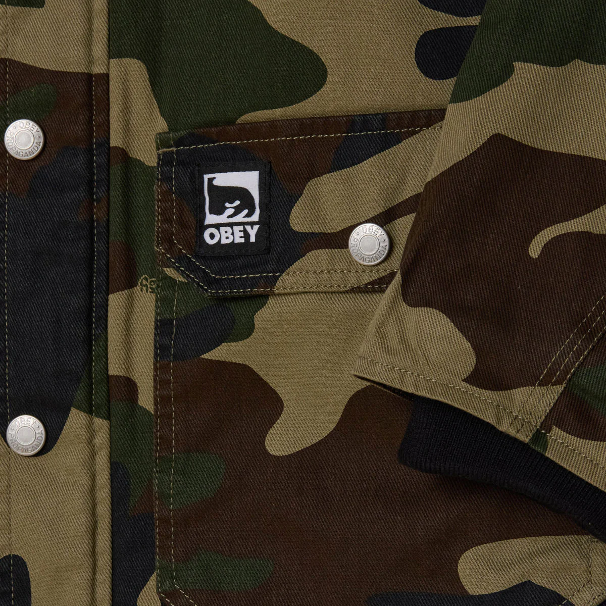 Obey Norton Barn Jacket - Woodland Camo - Image 4