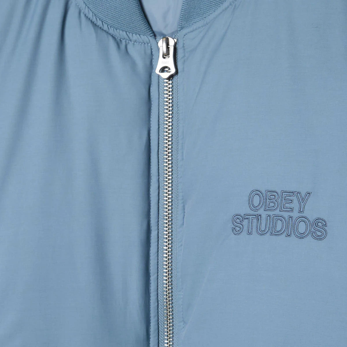 Obey Star Flight Bomber Jacket - Blue Grey - Image 3