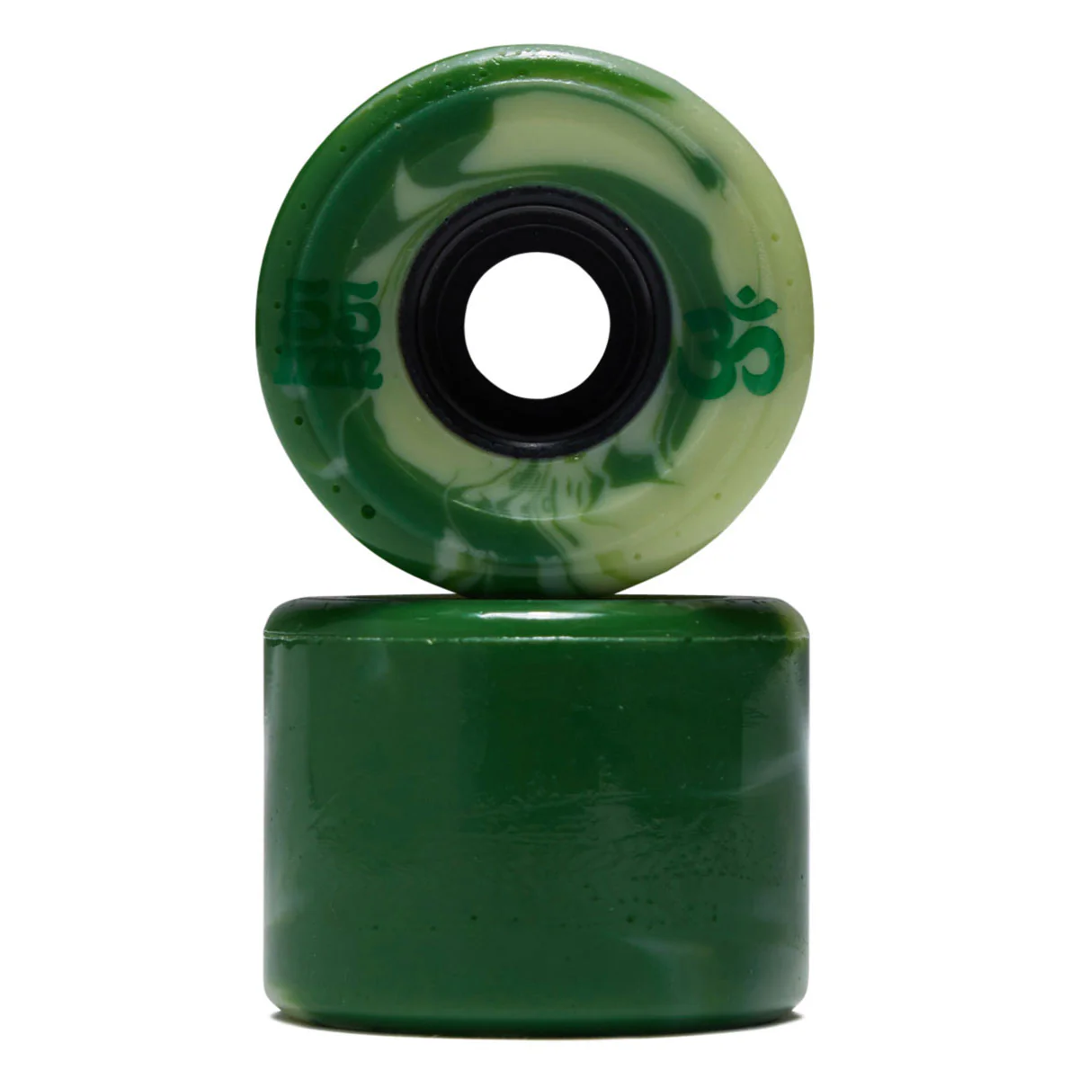 OJ Cru-Zen Mini Super Juice 78a Skateboard Wheels - Emerald Marble Swirl - 55mm - Image 2