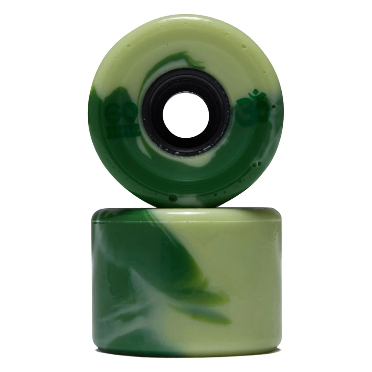 OJ Cru-Zen Super Juice 78a Skateboard Wheels - Emerald Marble Swirl - 60mm - Image 2