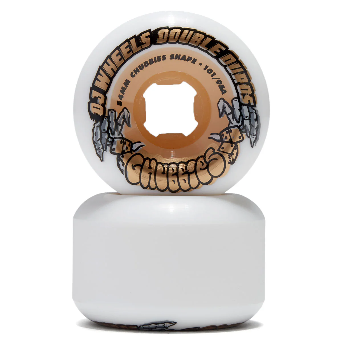 OJ Double Duro Chubbies 101a/95a Skateboard Wheels - Gum - 54mm - Image 2