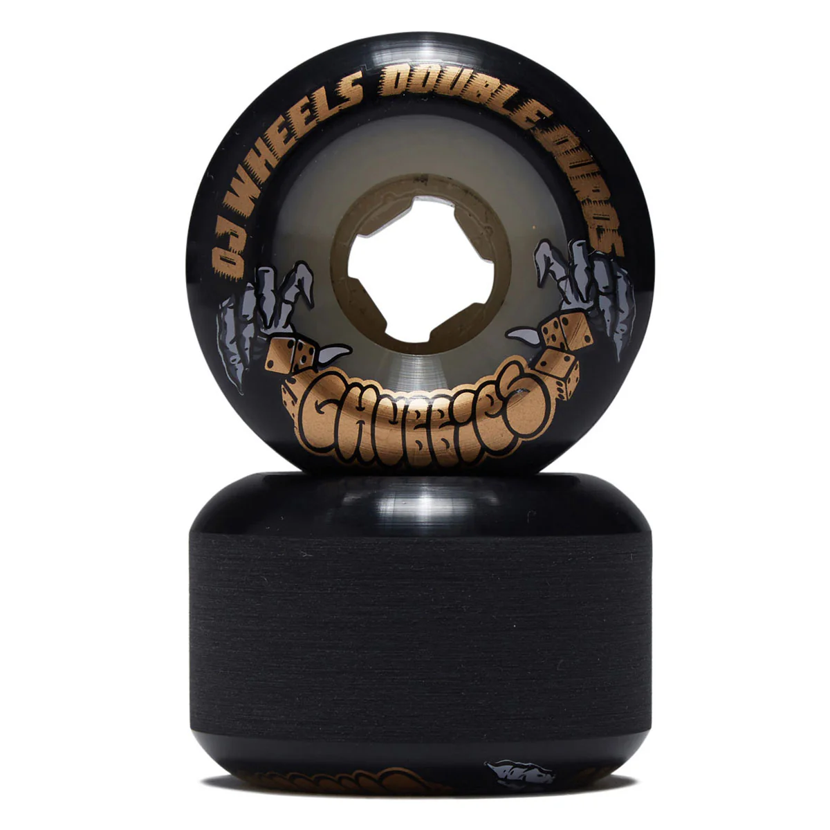 OJ Double Duro Gum Chubbies 99a/95a Skateboard Wheels - Black - 56mm - Image 2