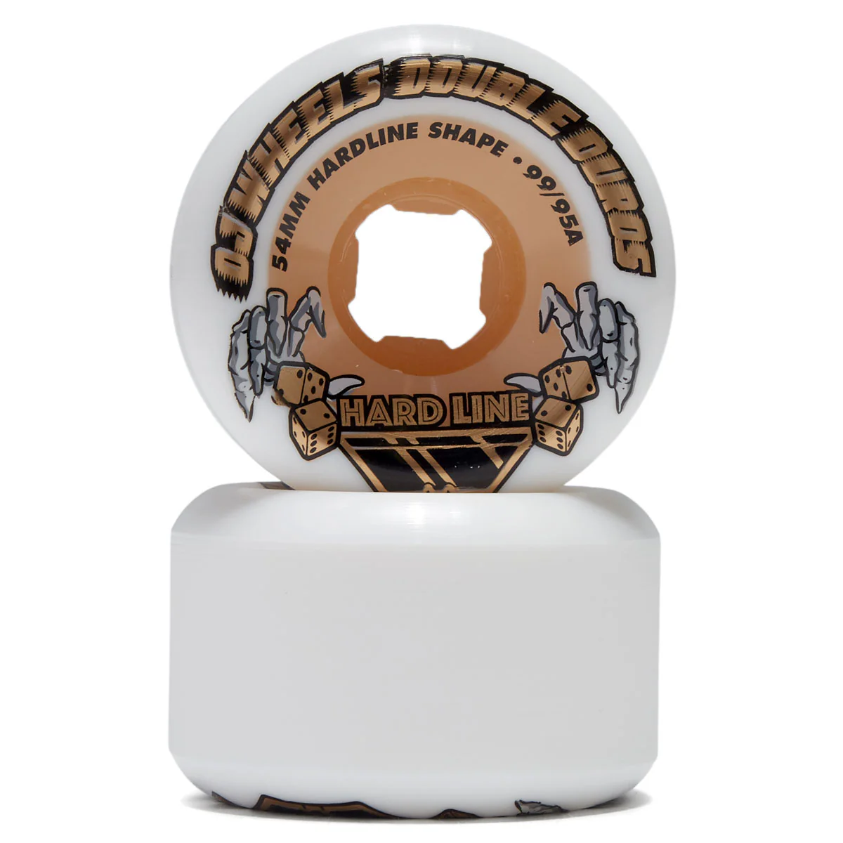 OJ Double Duro Hardline 99a/95a Skateboard Wheels - Gum - 54mm - Image 2