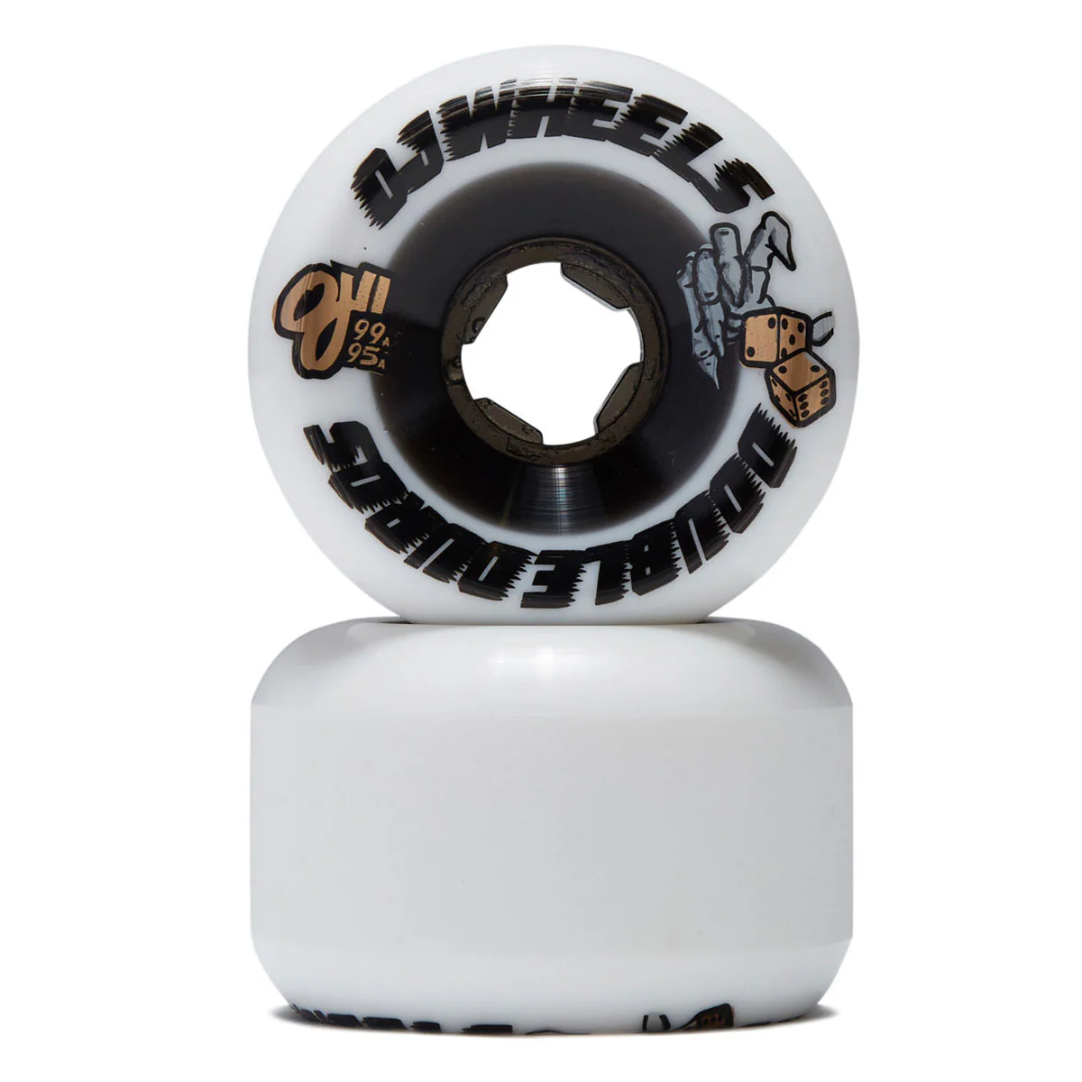 OJ Double Duro Mini Combo 99a/95a Skateboard Wheels - White - 58mm - Image 2