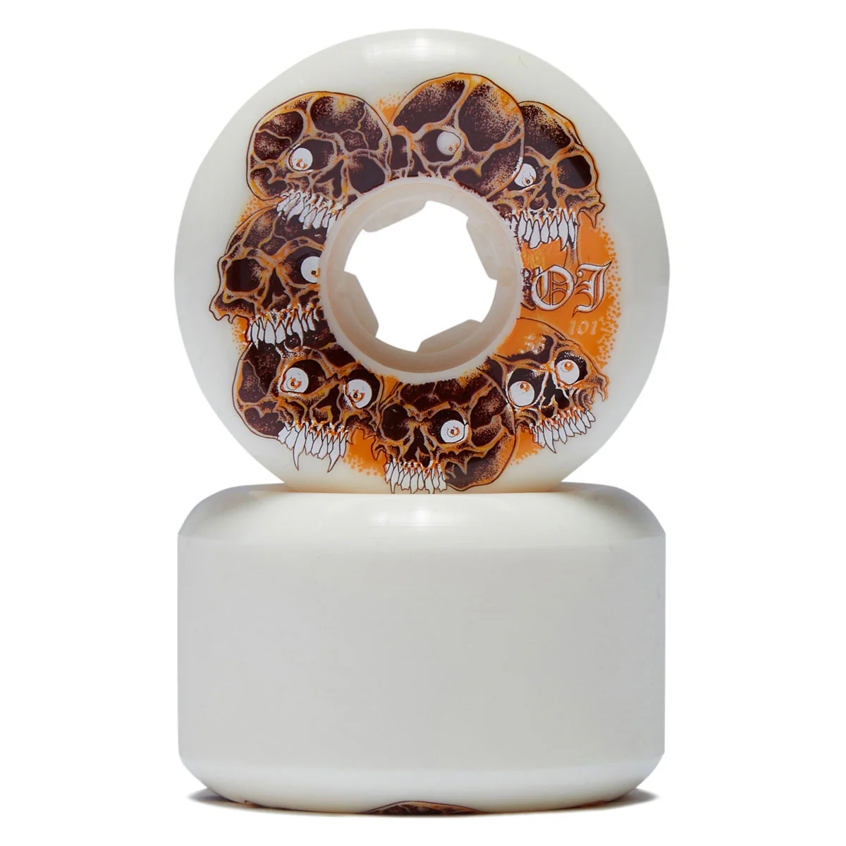 OJ Grey Matter Juice Original Hardline 101a Skateboard Wheels - White - 56mm - Image 2