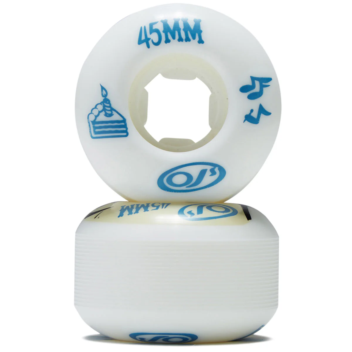 OJ Lil Dough Butts Mini Chubbies 99a Skateboard Wheels - White - 45mm - Image 2