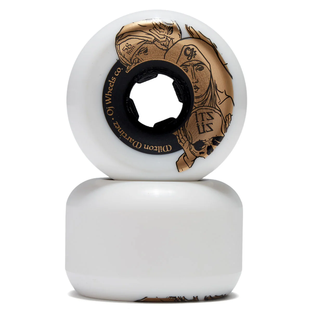 OJ Milton Martinez Its Us Witches Double Duro Mini Combo 99a/95a Skateboard Wheels - White - 58mm - Image 2