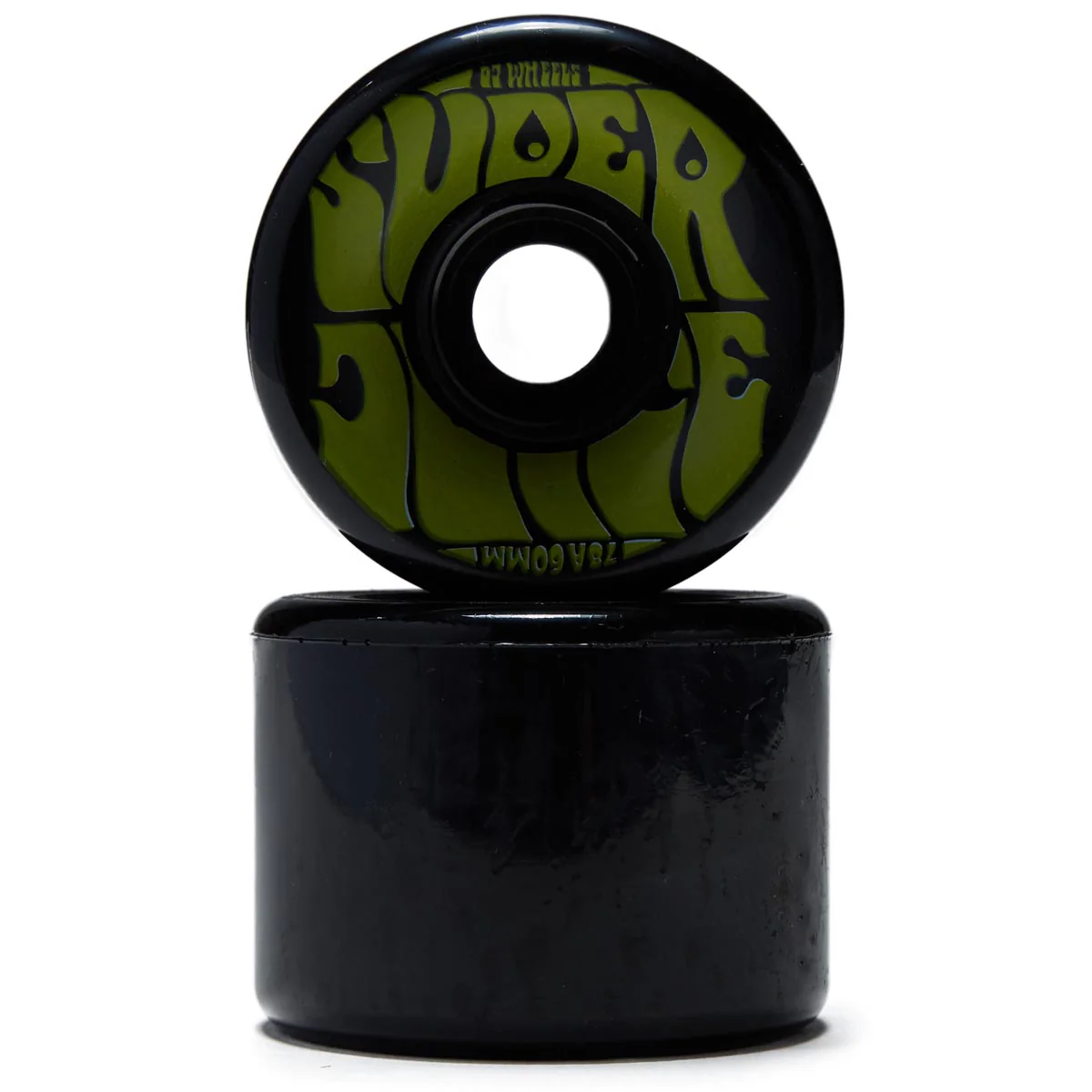 OJ Super Juice 78a Skateboard Wheels - Black/Yellow - 60mm - Image 2