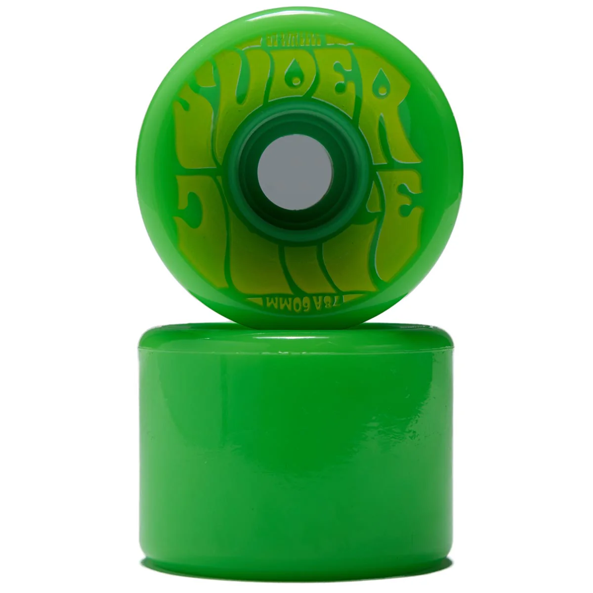 OJ Super Juice 78a Skateboard Wheels - Green/Yellow - 60mm - Image 2