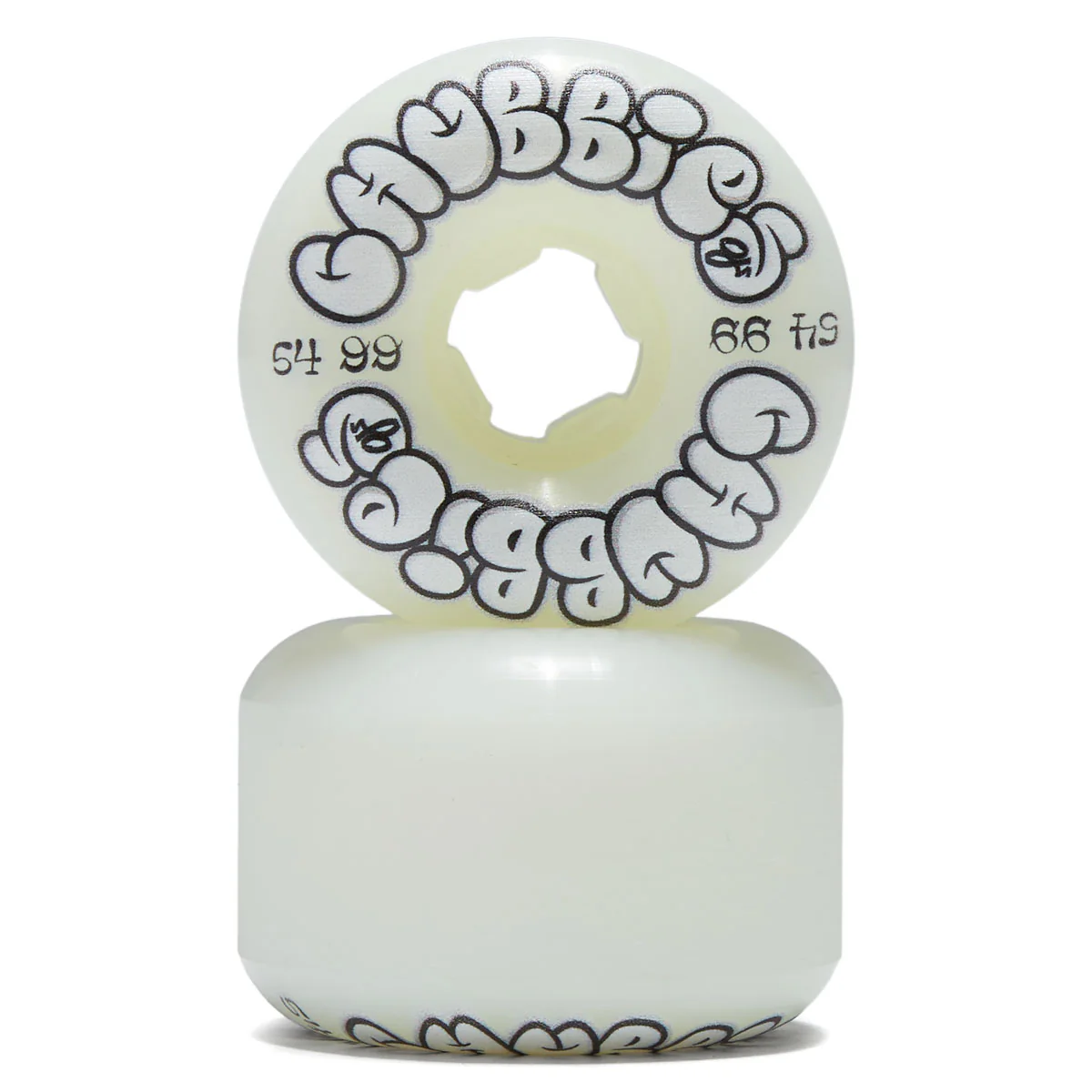 OJ Throw Ups Chubbies 99a Skateboard Wheels - White - 54mm - Image 2