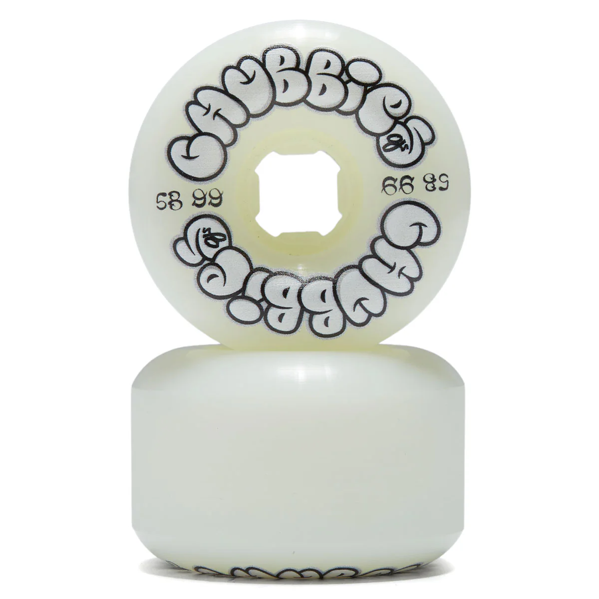 OJ Throw Ups Chubbies 99a Skateboard Wheels - White - 58mm - Image 2