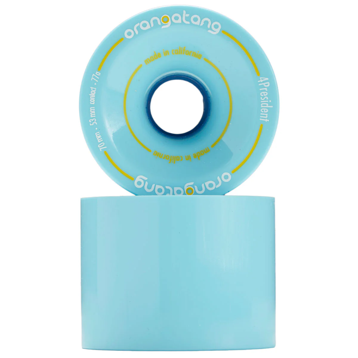 Orangatang 4 President Longboard Wheels 70mm 77a Blue - Image 2