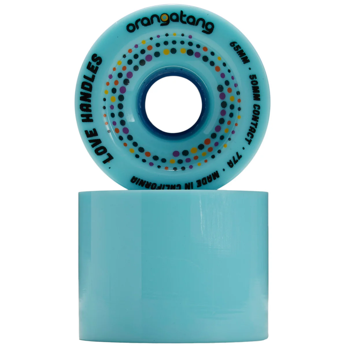 Orangatang Love Handles Offset Freeride 77a Longboard Wheels - Blue - 65mm - Image 2