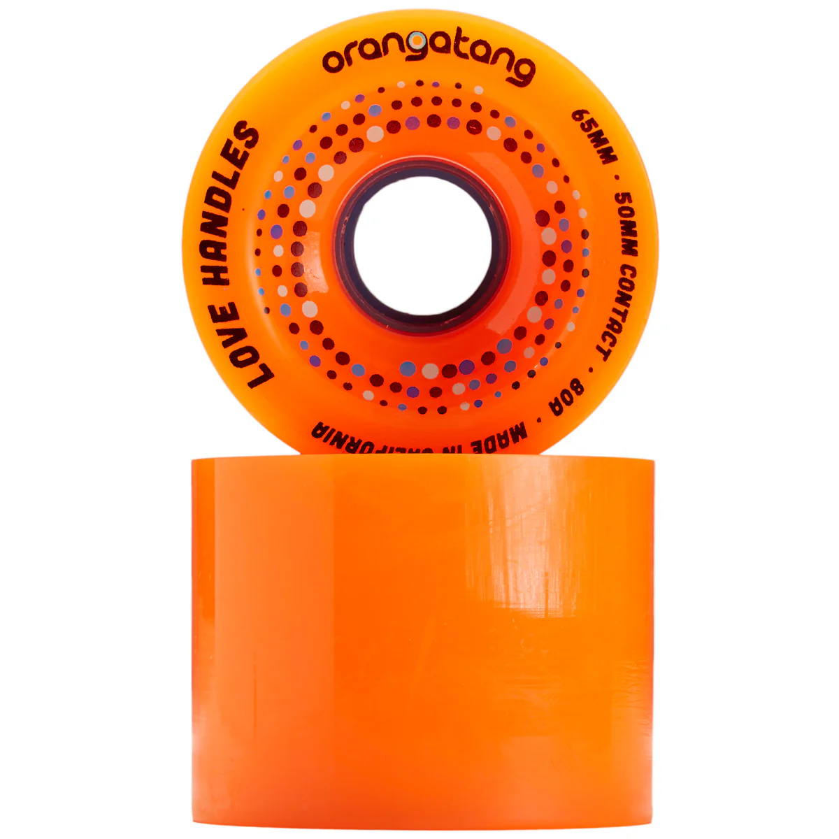 Orangatang Love Handles Offset Freeride 80a Longboard Wheels - Orange - 65mm - Image 2
