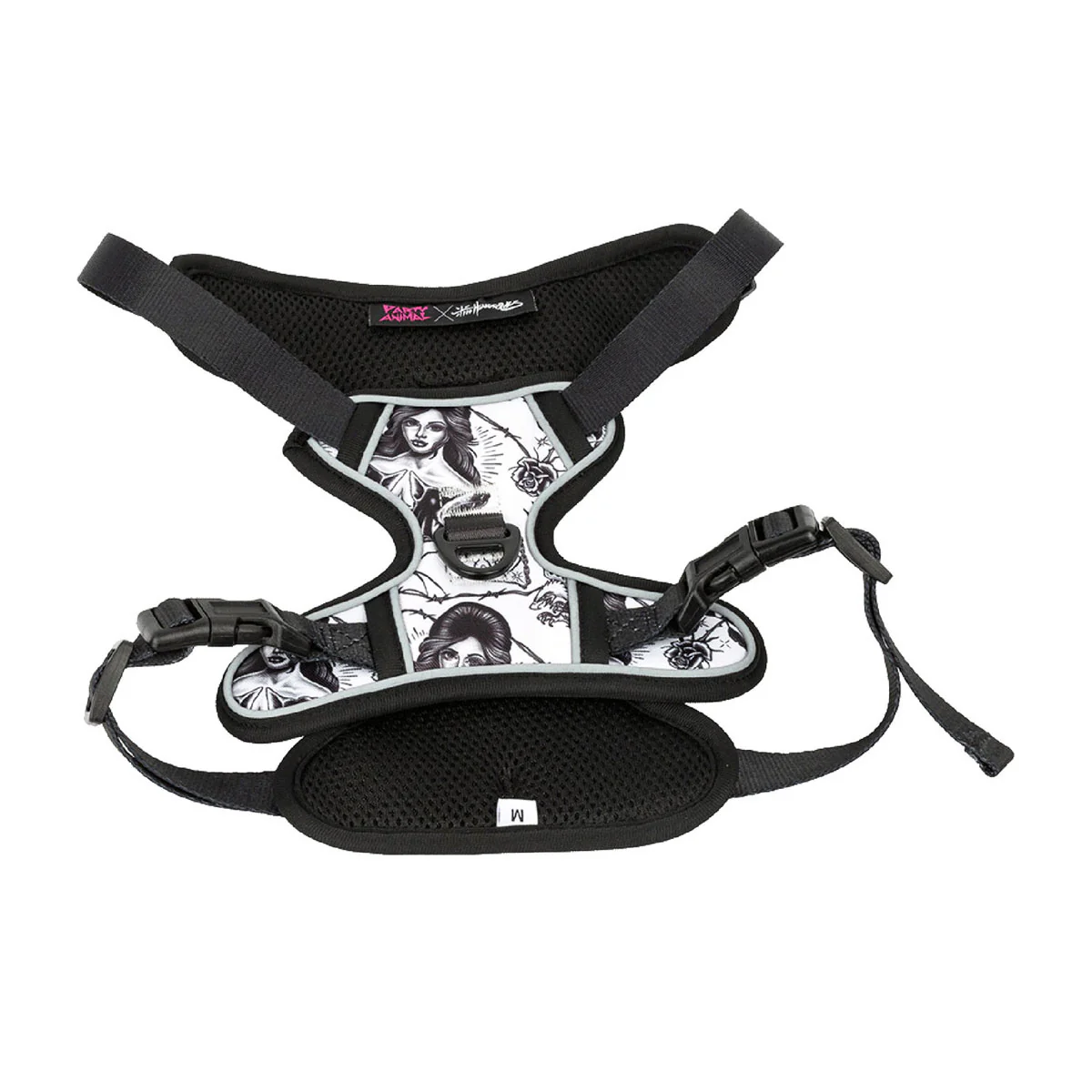 Party Animal x Tim Hendricks Dog Harness - Black/White - Image 2