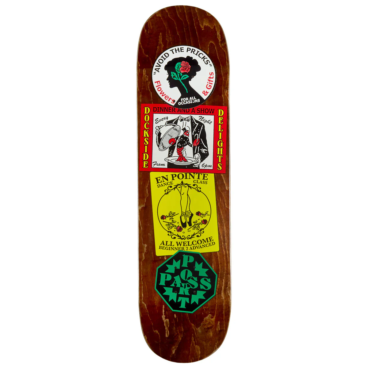 Passport Coaster Series Flowers And Gifts Skateboard Deck - 8.125"