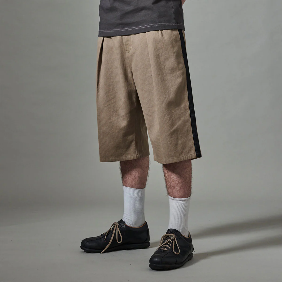 Passport Herringbone Leagues Club Stripe Shorts - Stone - Image 2