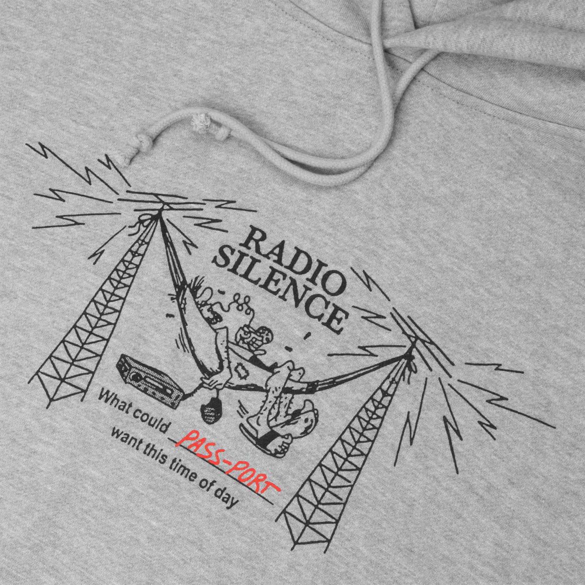 Passport Radio Silence Hoodie - Ash - Image 3