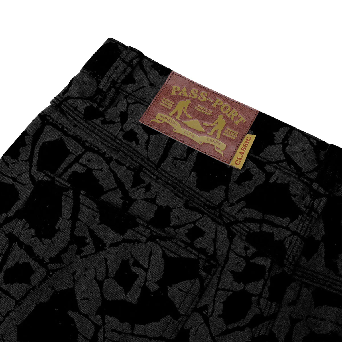 Passport Weathered Workers Club Classic Jeans - Black - Image 4