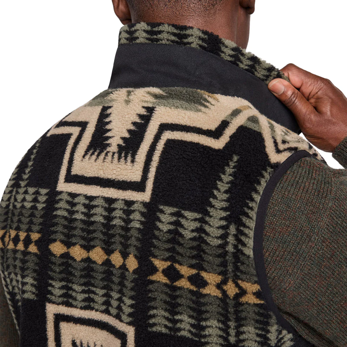 Pendleton Mesa Range Fleece Vest - Green Tan Harding - Image 5