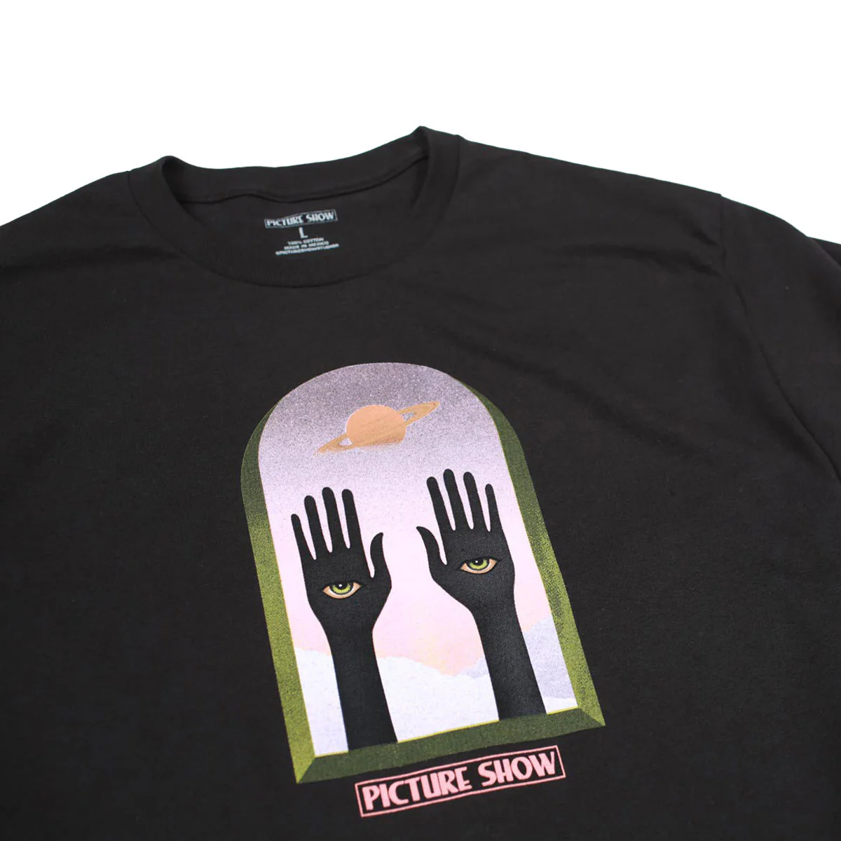 Picture Show Saturn T-Shirt - Black - Image 2