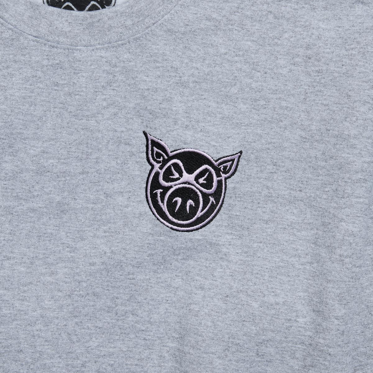 Pig Head Crew Sweatshirt - Heather Grey - Image 2