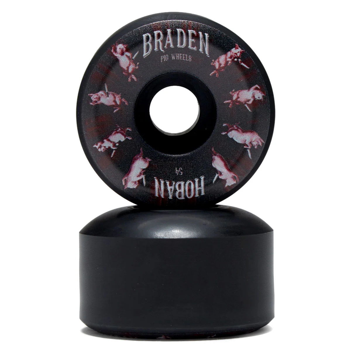 Pig Hoban Pigs Combo Shape 99a Skateboard Wheels - Black - 54mm - Image 2