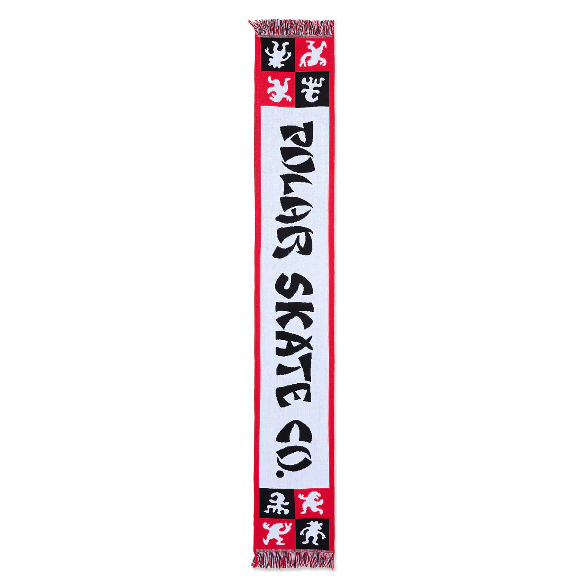 Polar Checkers Football Scarf - Red - Image 2