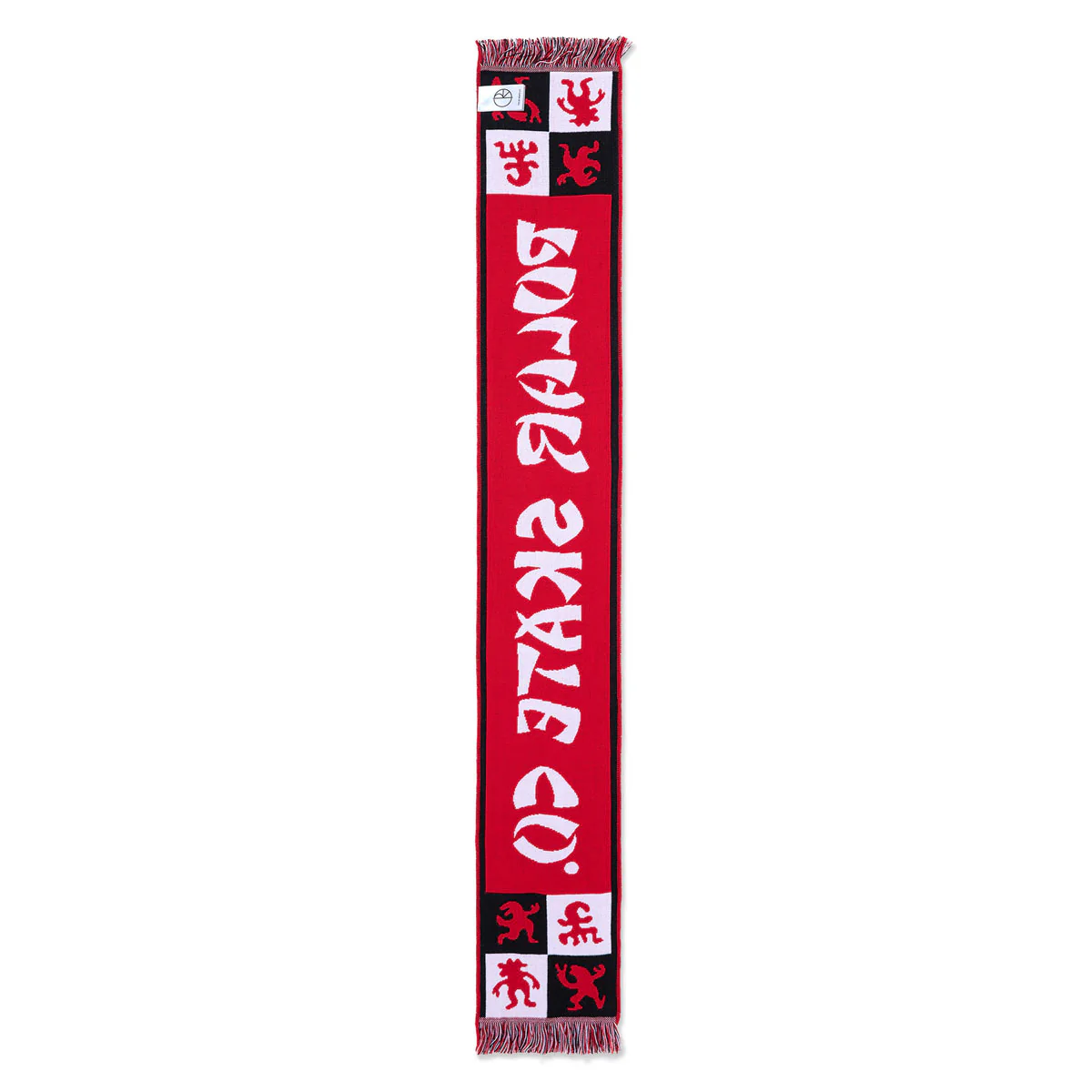 Polar Checkers Football Scarf - Red - Image 3