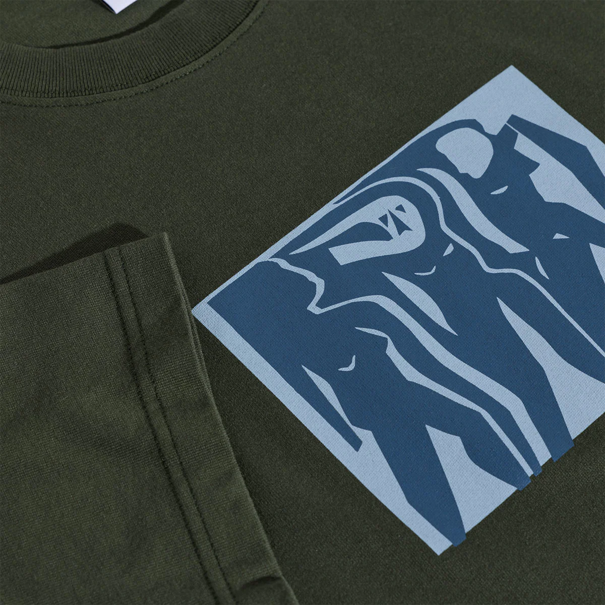 Polar Cut Outs T-Shirt - Dark Olive - Image 2