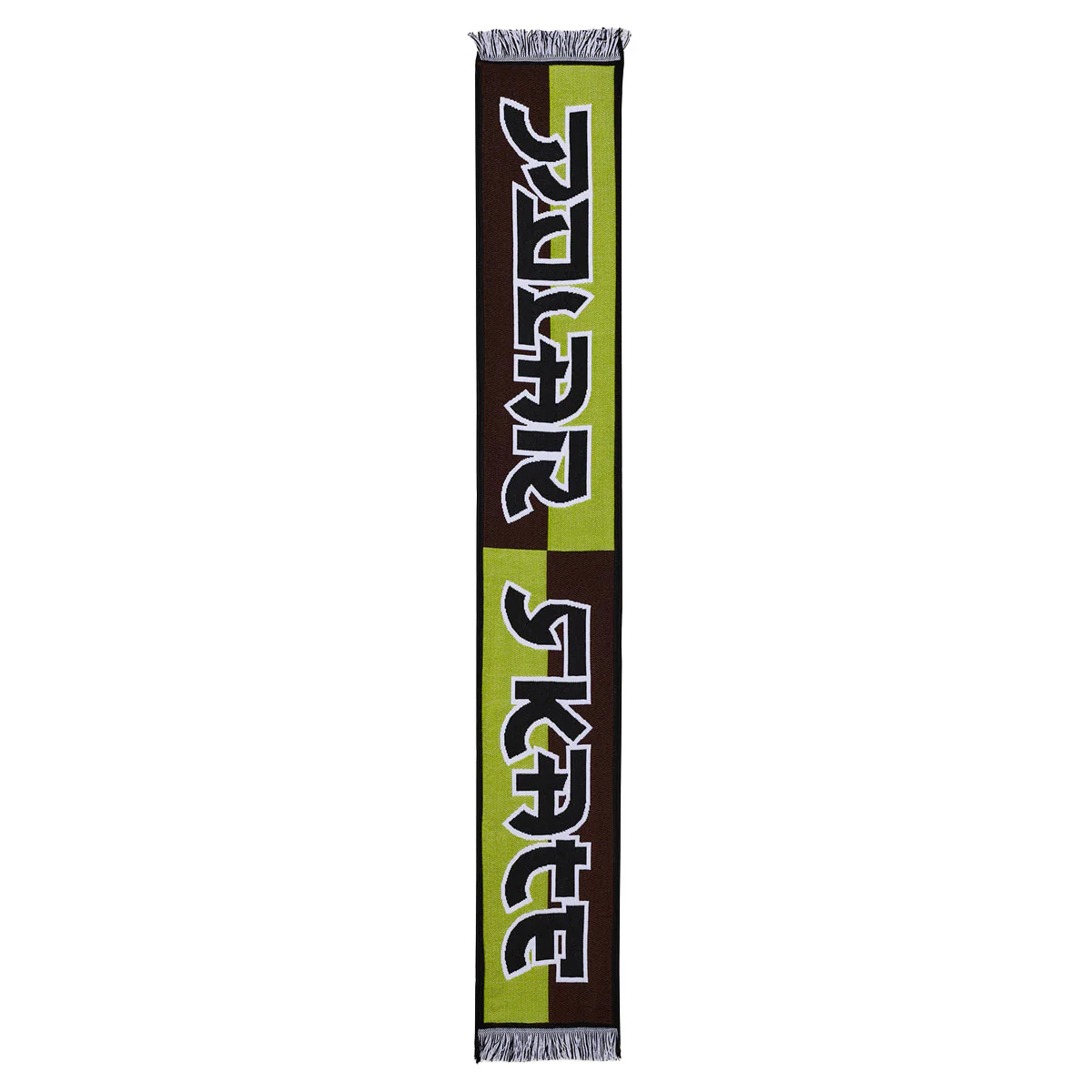 Polar Football Squares Scarf - Green/Brown - Image 2