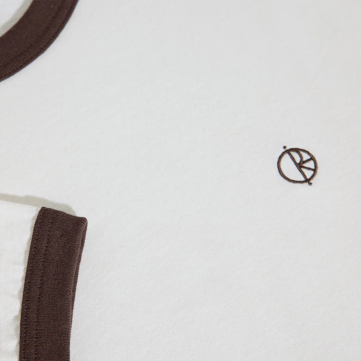 Polar Ringer T-Shirt - Ivory/Chocolate - Image 2