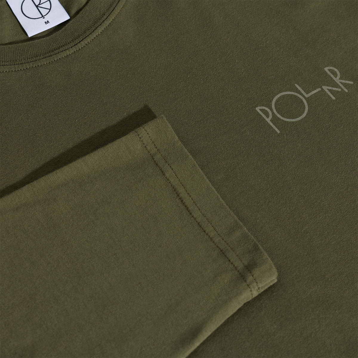 Polar Steve Stroke Logo Long Sleeve T-Shirt - Army Green - Image 4
