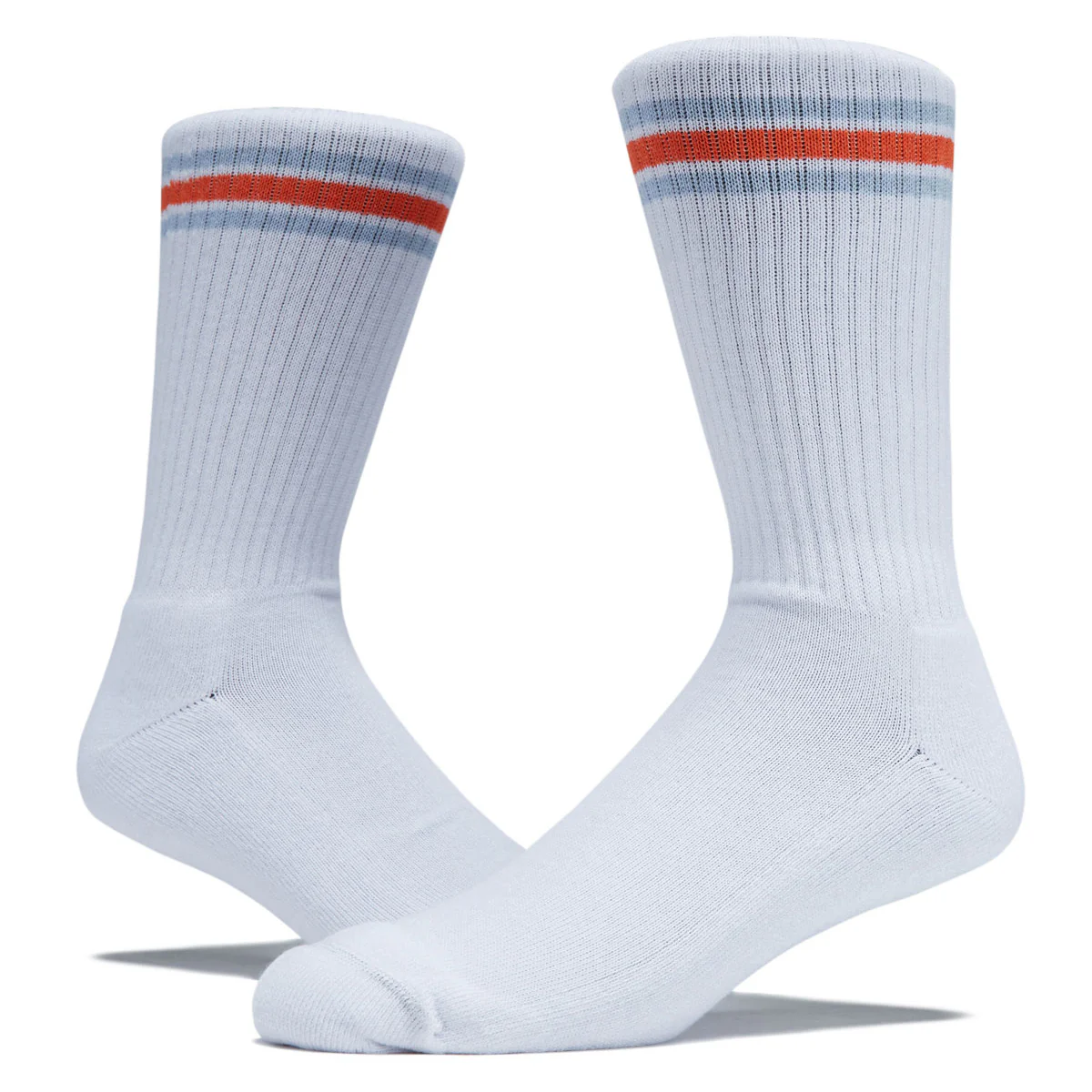 Polar Stripes Rib Socks - White/Orange/Blue - Image 2