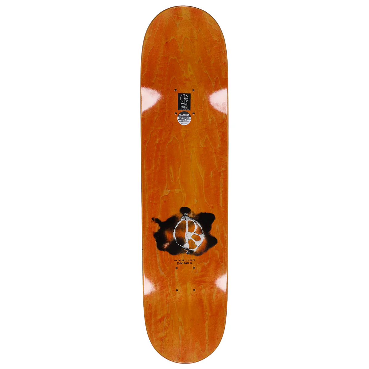 Polar Stroke Logo Team Skateboard Deck - Black - 8.25" - Image 2