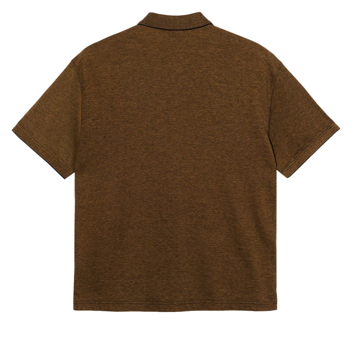 Polar Surf Pique Polo Shirt - Black/Caramel - Image 2
