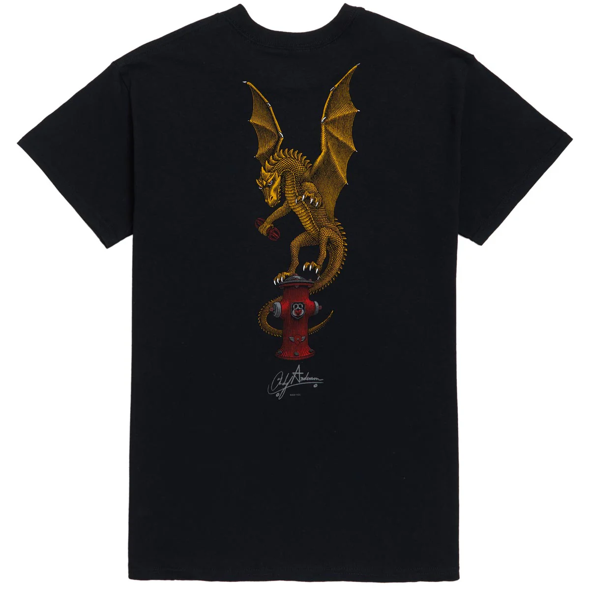 Powell-Peralta Andy Anderson Vajra T-Shirt - Black - Image 2