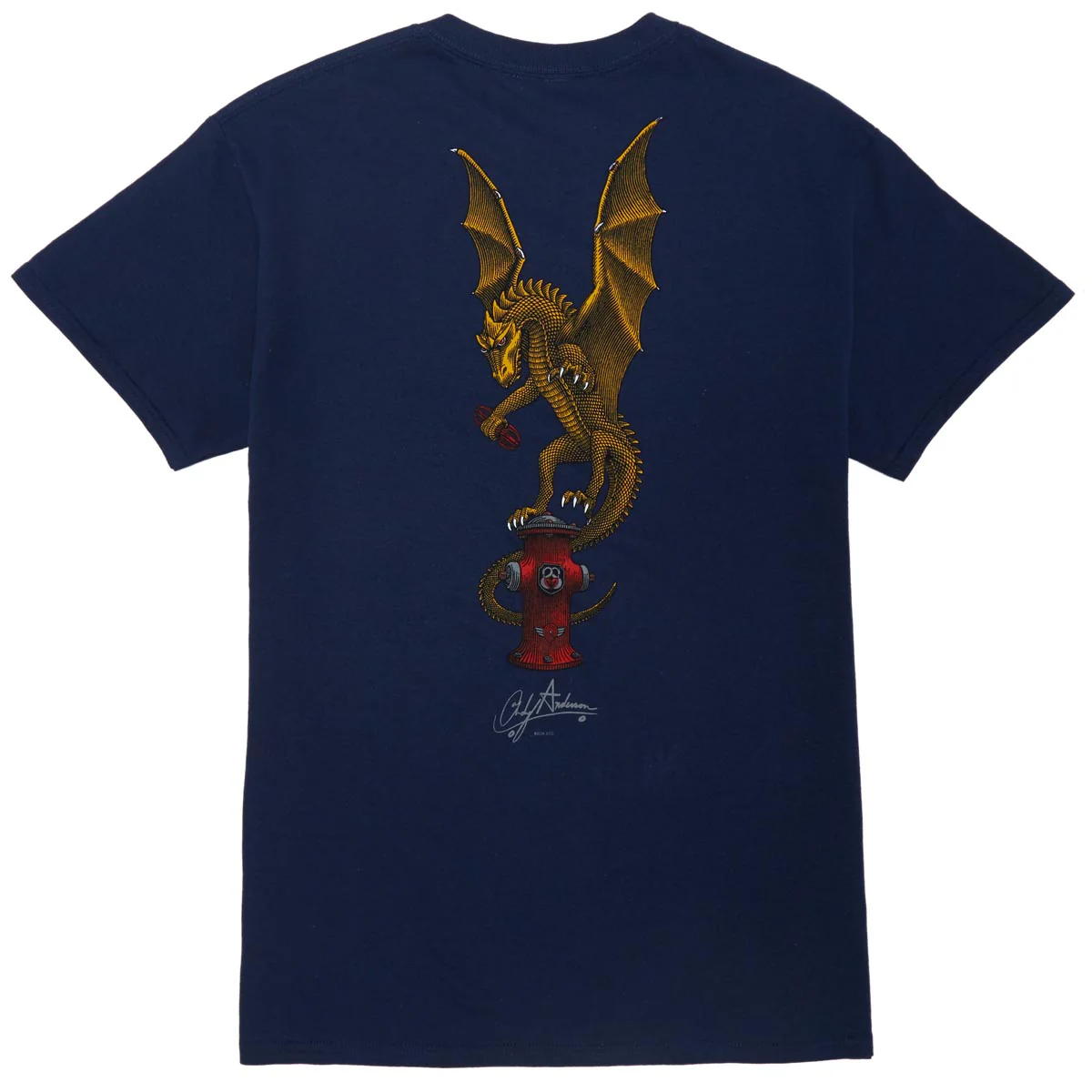 Powell-Peralta Andy Anderson Vajra T-Shirt - Navy - Image 2