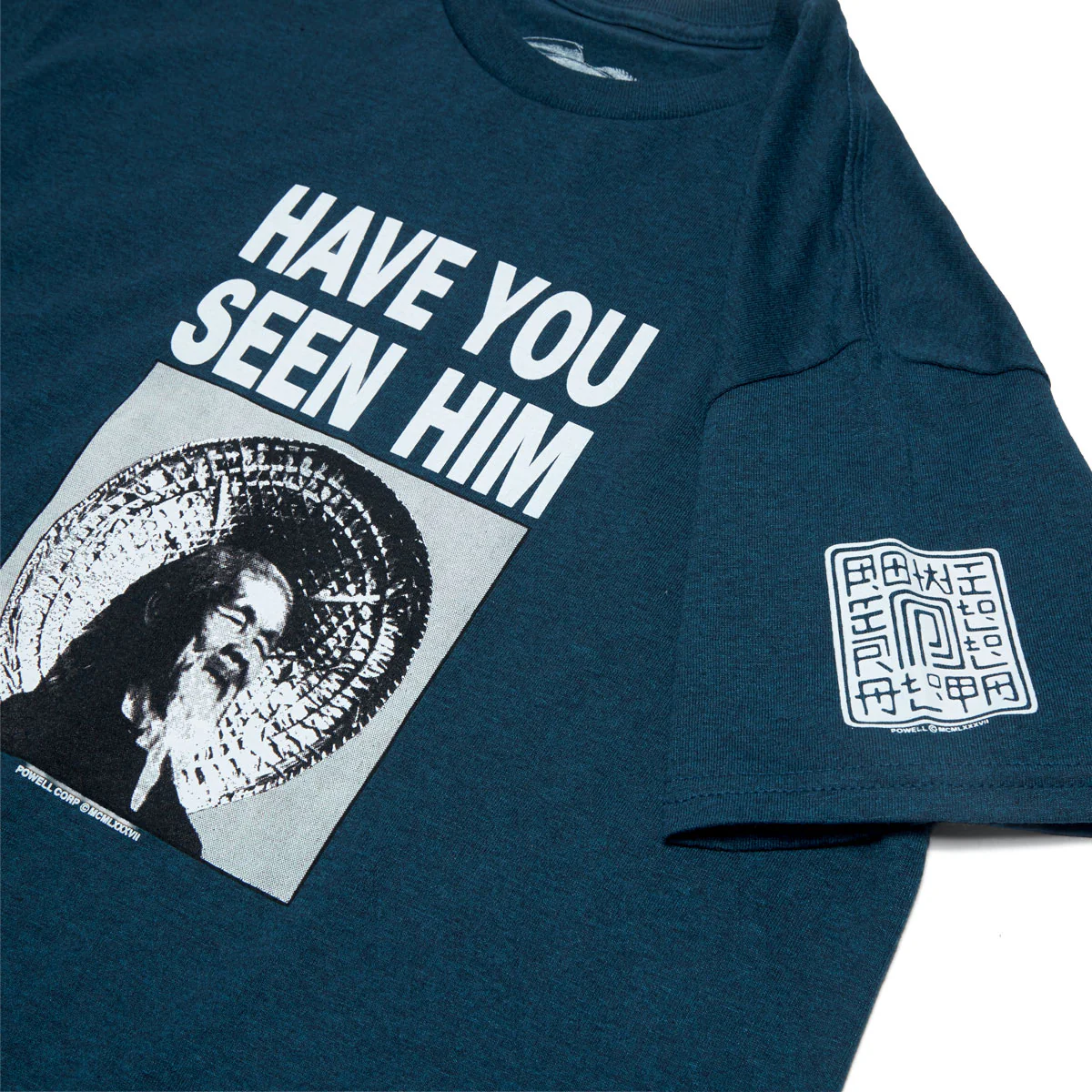 Powell-Peralta Animal Chin Have You Seen Him T-Shirt - Midnight Teal - Image 2