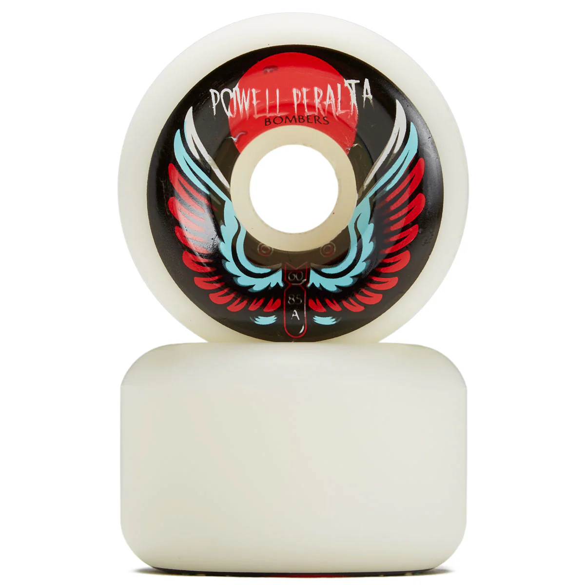 Powell-Peralta Bombers 3 85A Skateboard Wheels - White - 60mm - Image 2