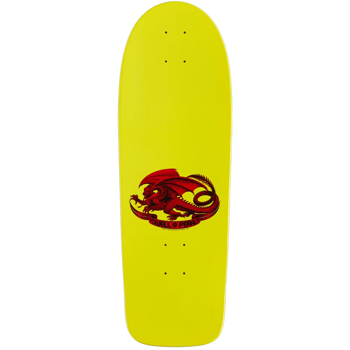 Powell-Peralta Bruce Lee Skull And Numchucks Skateboard Deck - Yellow - 10.00" - Image 2